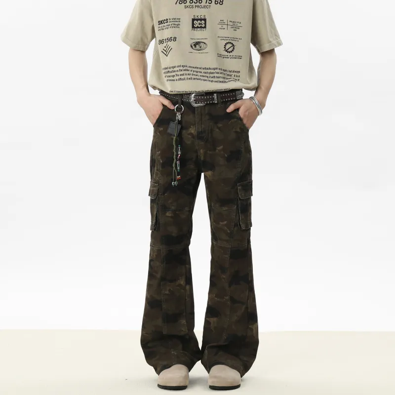 HOKLV SS25 Jeans Unisex Jungle Camouflage-3