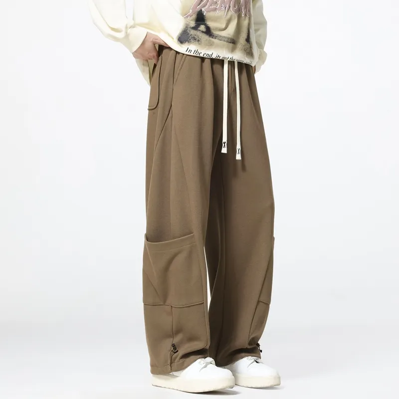 HOKLV Casual Pants Unisex White-6