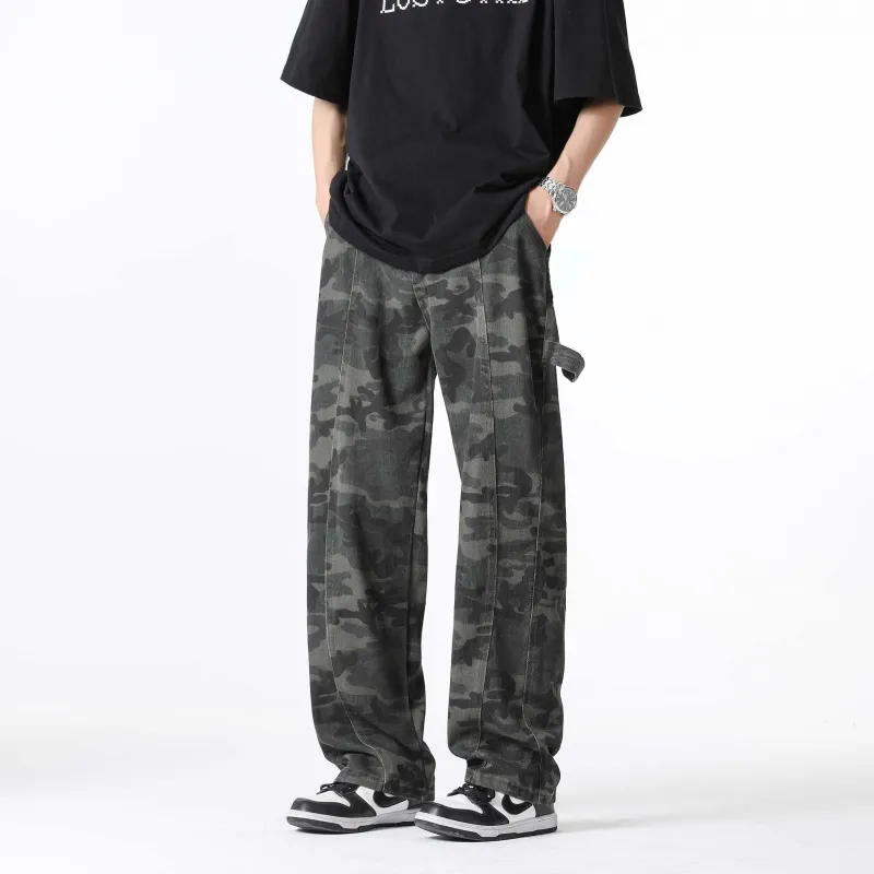 HOKLV Jeans Unisex Camouflage-4