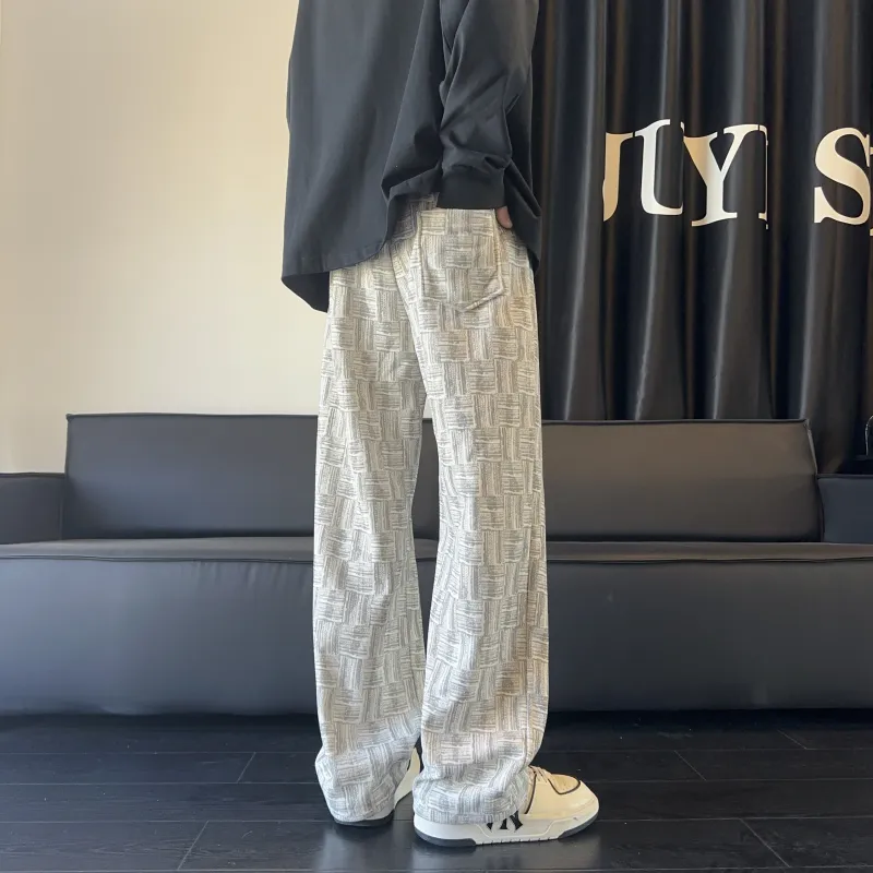 HOKLV Casual Pants Unisex White-5