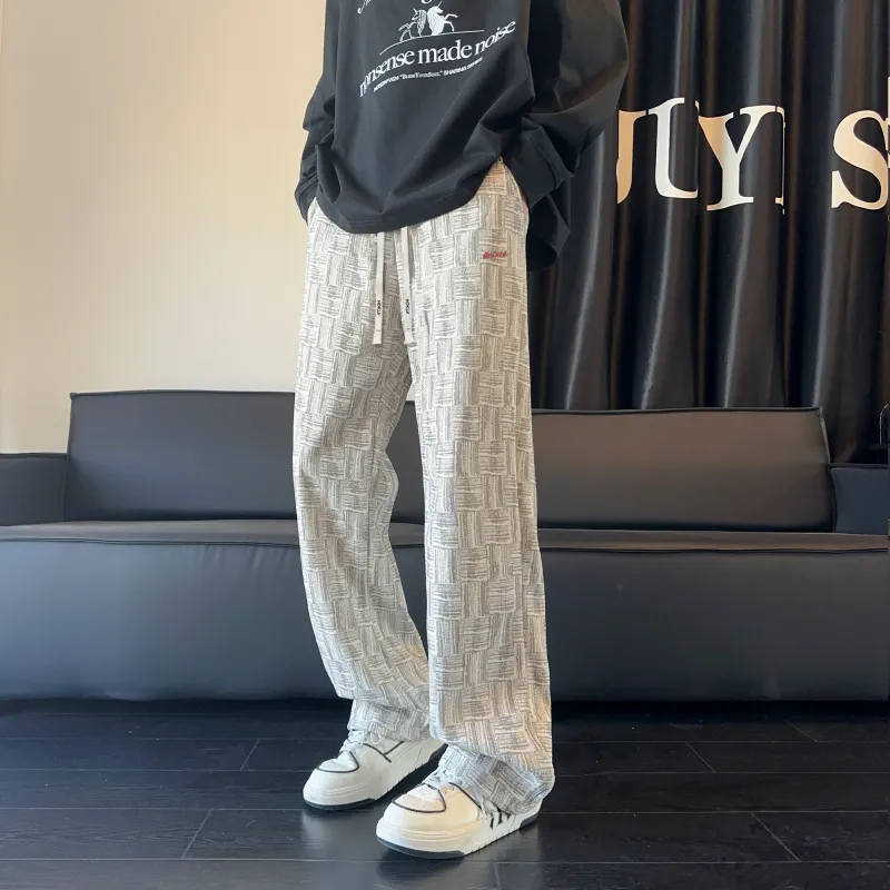 HOKLV Casual Pants Unisex White-4