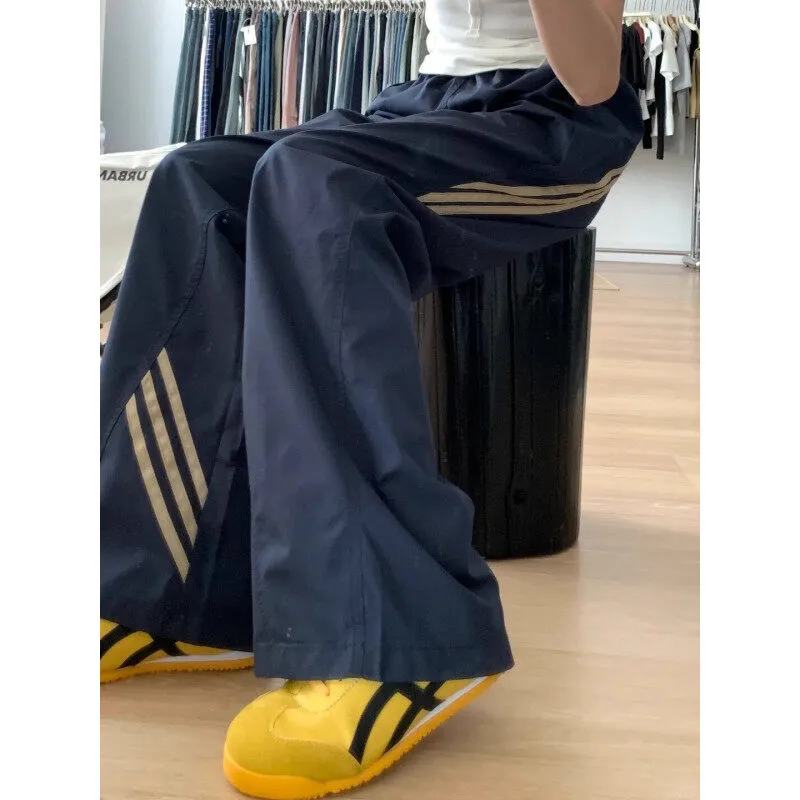 HOKLV Casual Pants Unisex Navy Blue-5