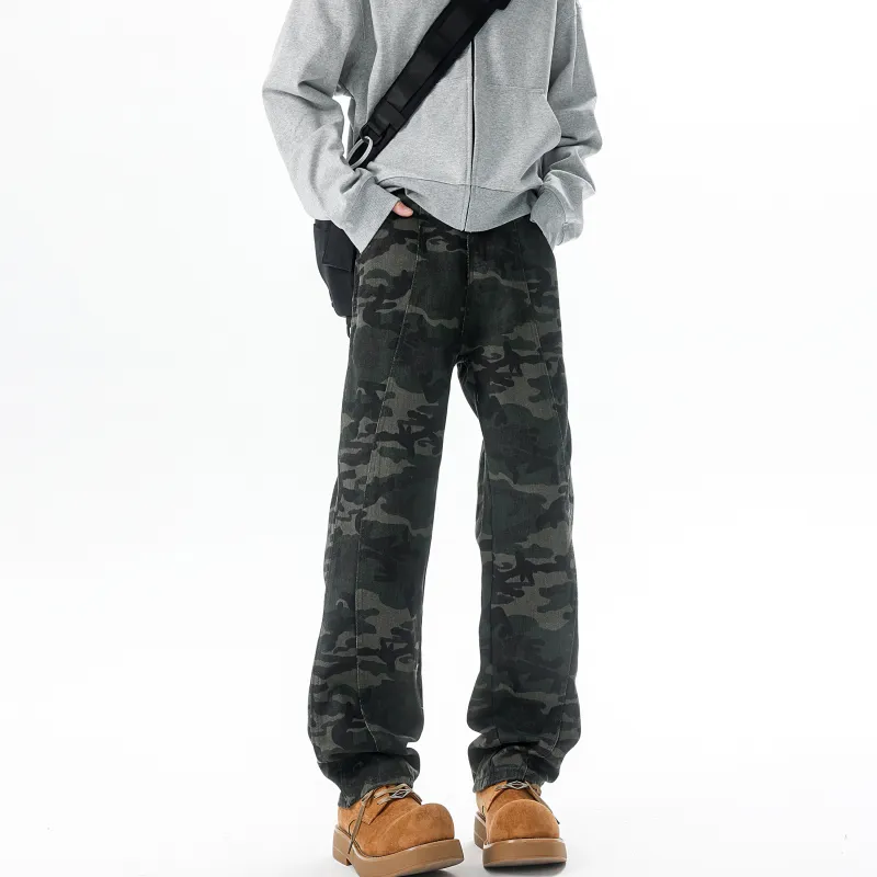 HOKLV Jeans Unisex Army Green-3