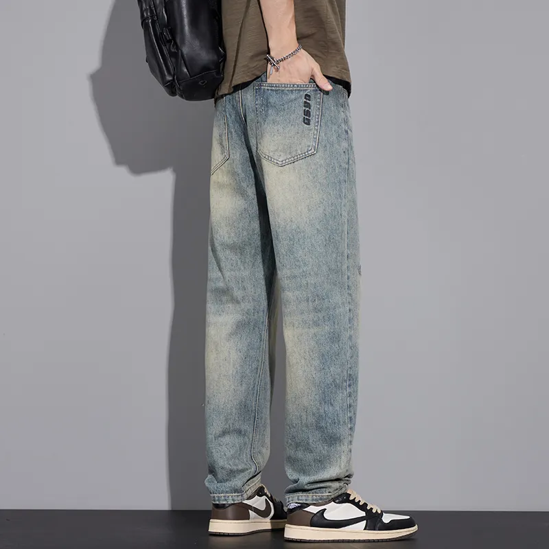 HOKLV Jeans Unisex Blue-5