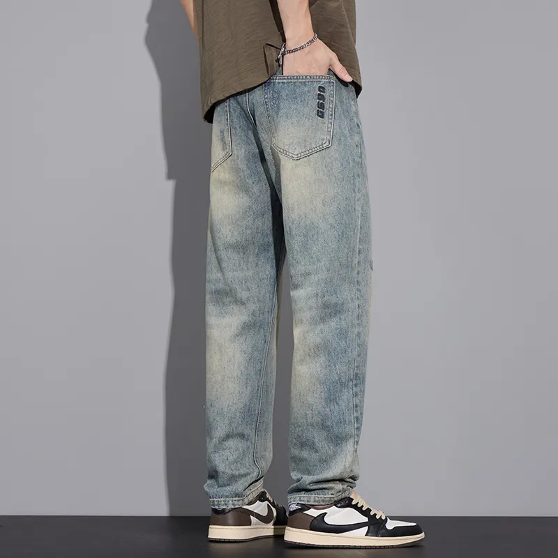 HOKLV Jeans Unisex Blue-6