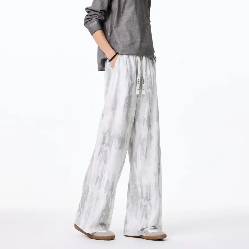 HOKLV Casual Pants Unisex White-2
