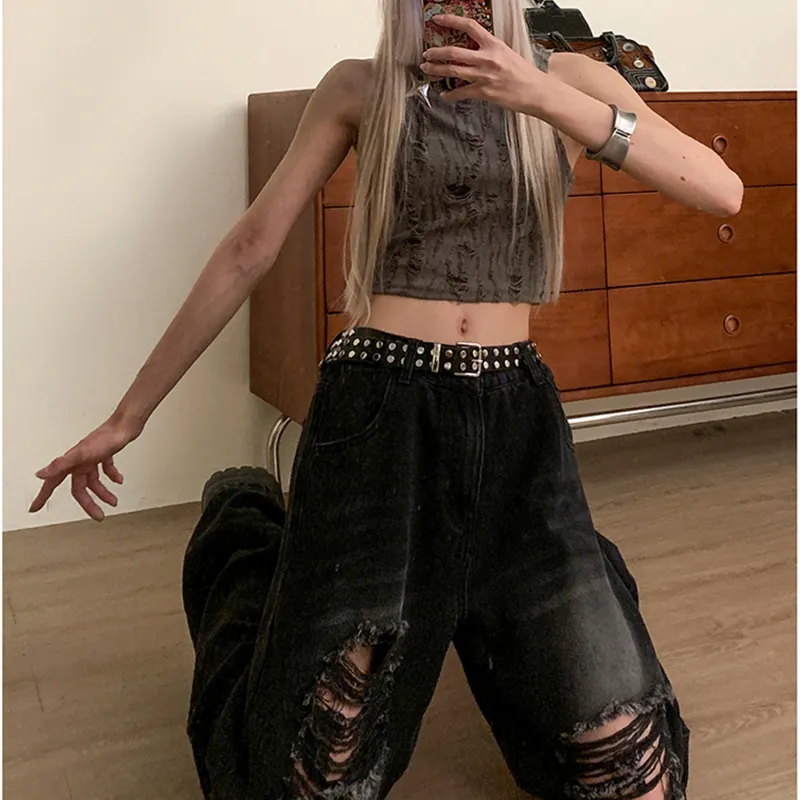 HOKLV Jeans Unisex-2