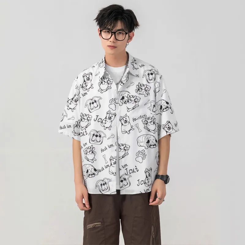 HOKLV Shirts Unisex White-4