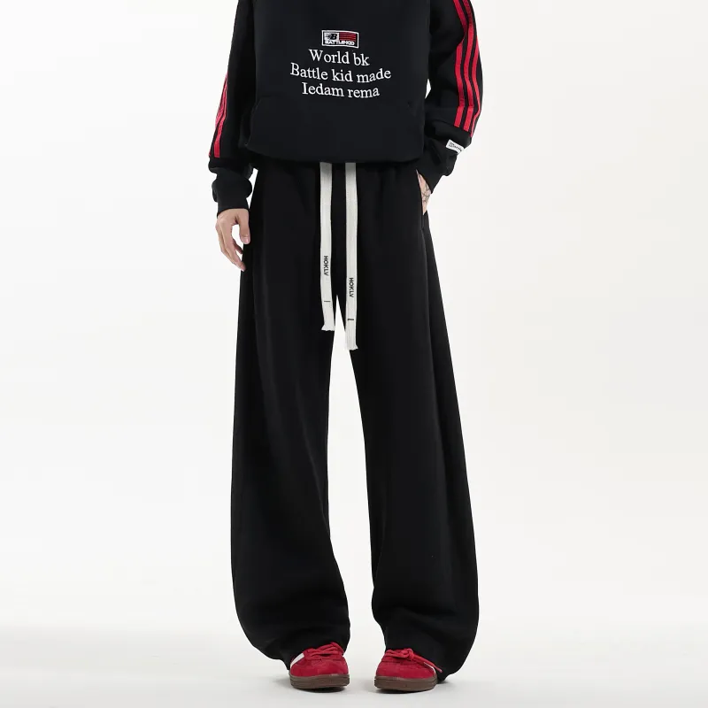HOKLV Knitted Sports Pants Unisex Black-4