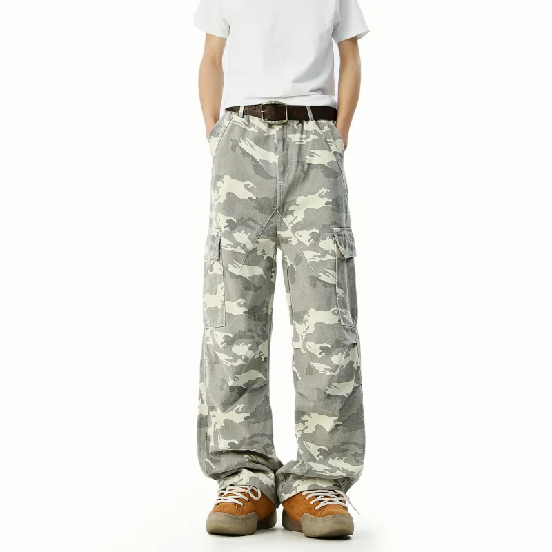 HOKLV SS25 Cargo Pants Unisex Gray-2