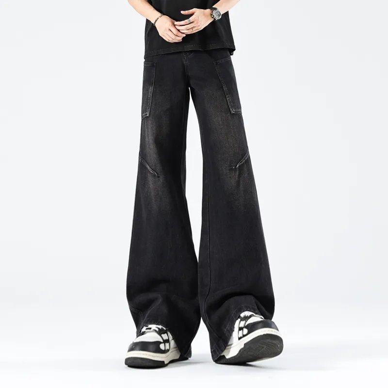 HOKLV Jeans Unisex Vintage Blue-1