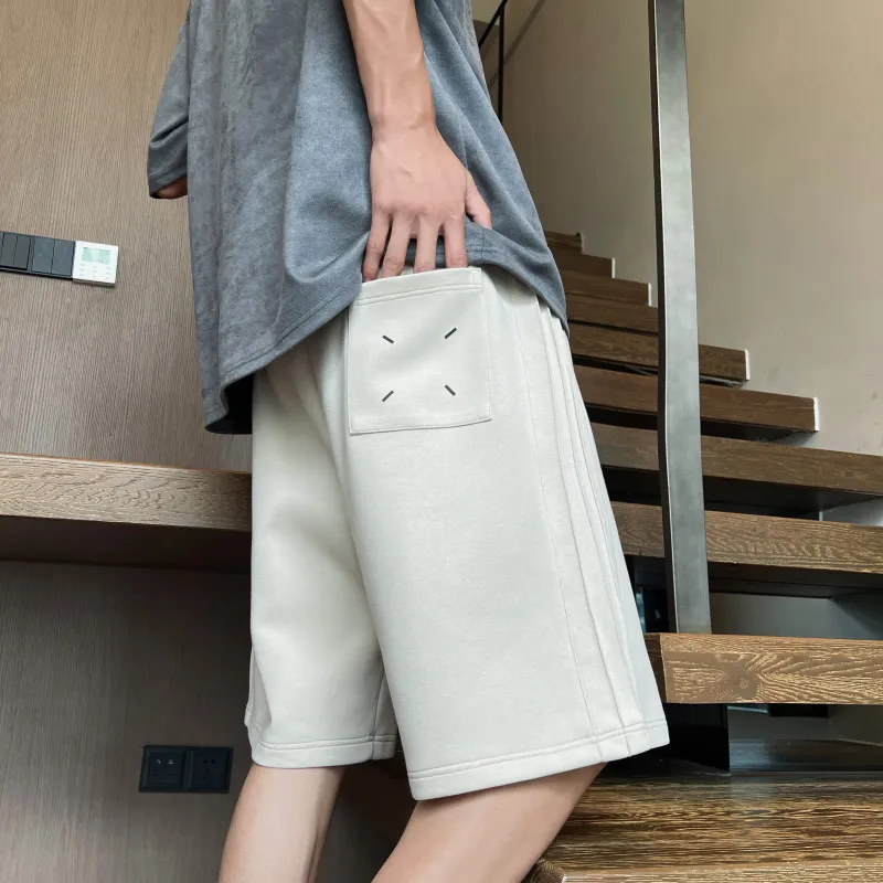 HOKLV Casual Shorts Unisex Black-12