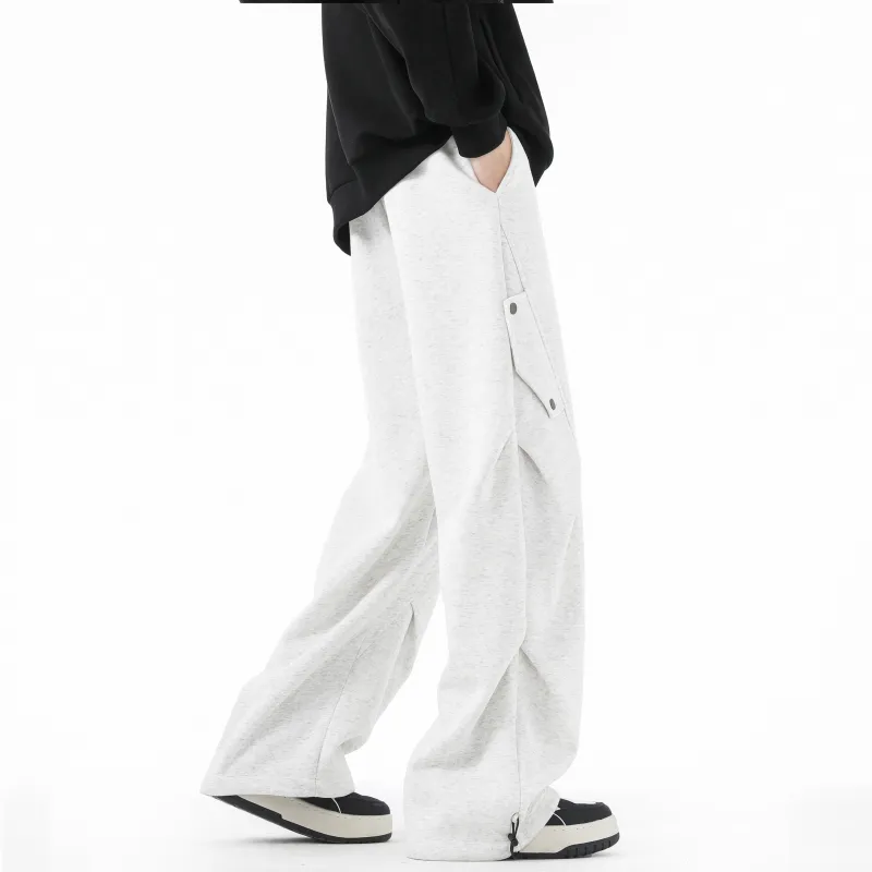 HOKLV Knitted Sports Pants Unisex Burgundy-10