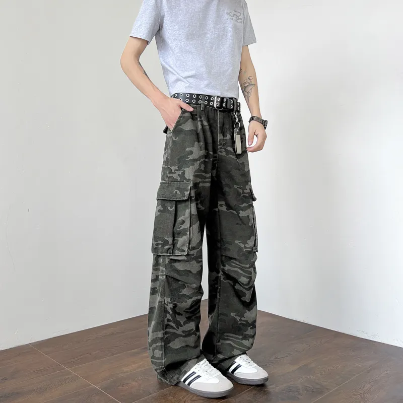 HOKLV Jeans Unisex Camouflage-6