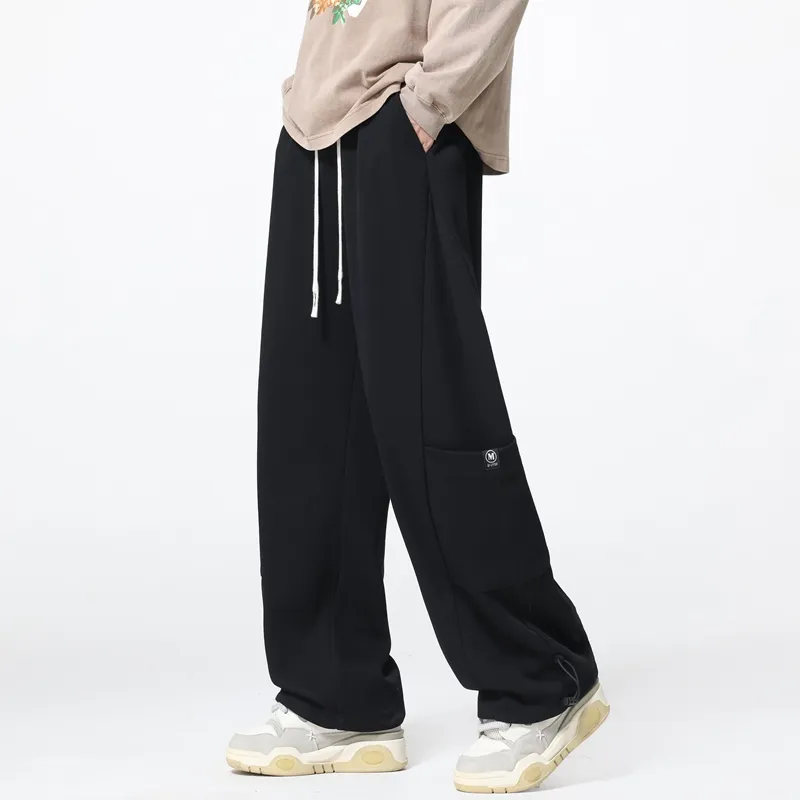 HOKLV Casual Pants Unisex White-18