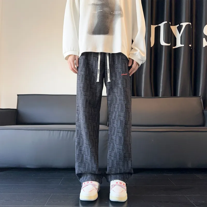 HOKLV Casual Pants Unisex White-8