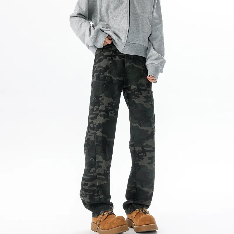 HOKLV Jeans Unisex Army Green-4