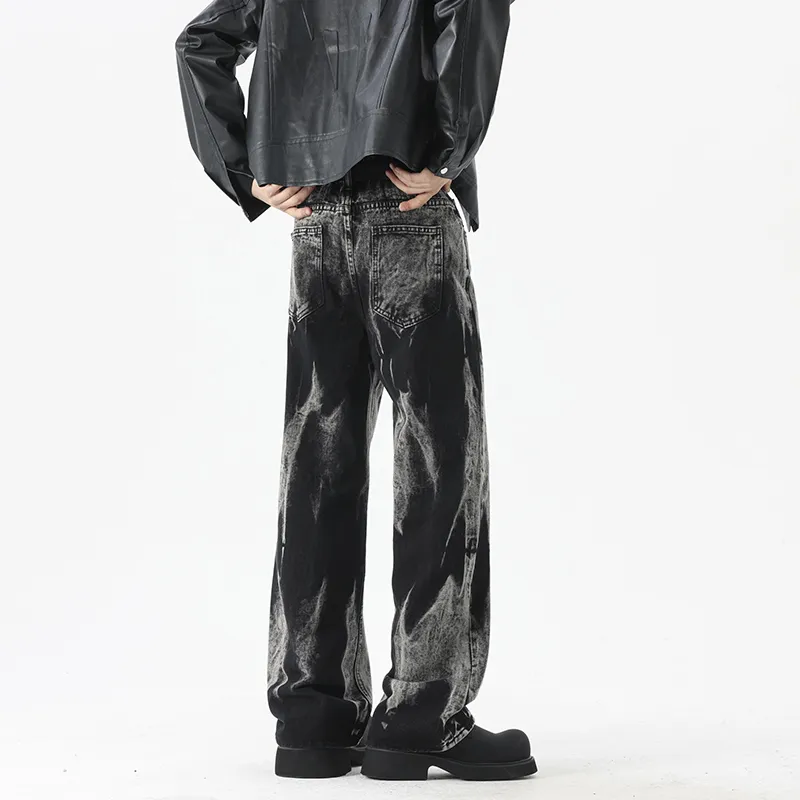 HOKLV Jeans Unisex Black-2