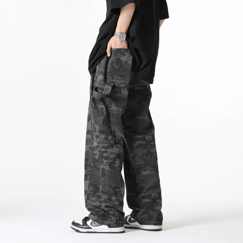 HOKLV Jeans Unisex Camouflage-1