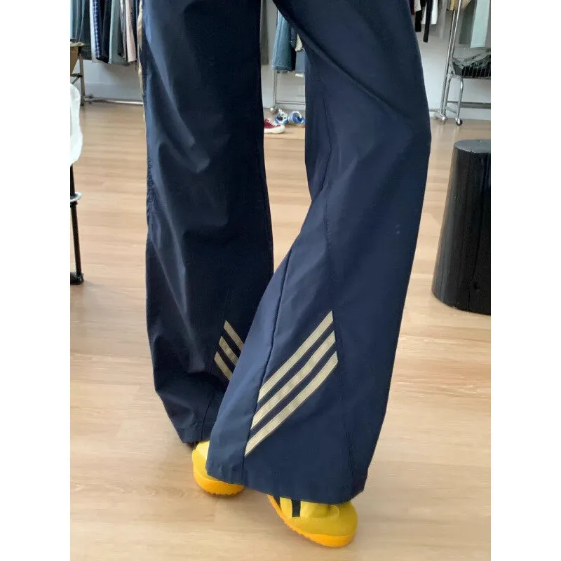 HOKLV Casual Pants Unisex Navy Blue-4