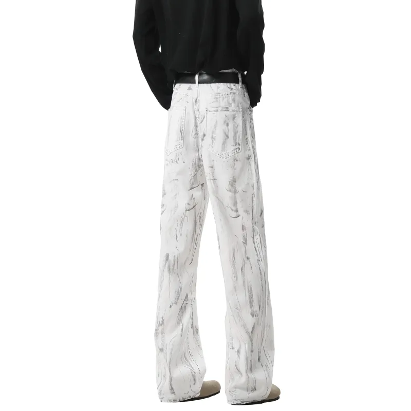 HOKLV Jeans Unisex Dirty White-1