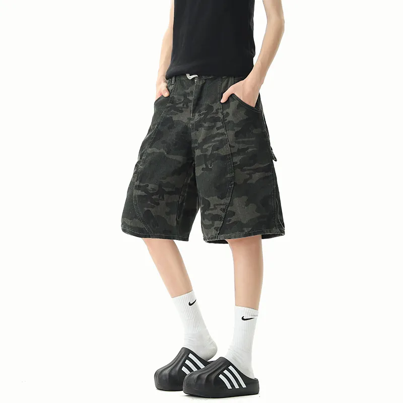 HOKLV Cargo Shorts Unisex Camouflage-2