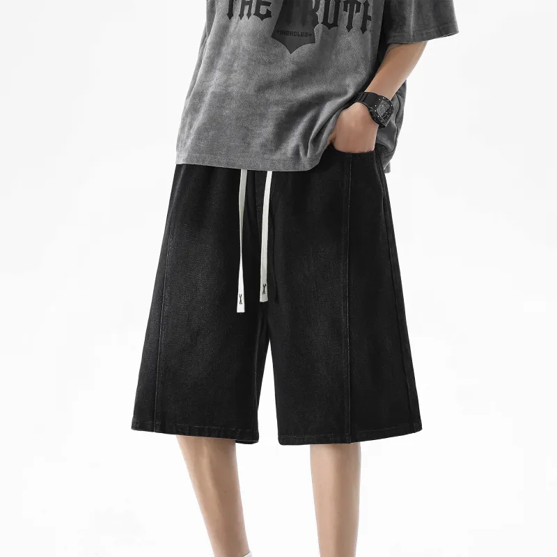 HOKLV Denim Shorts Unisex-11