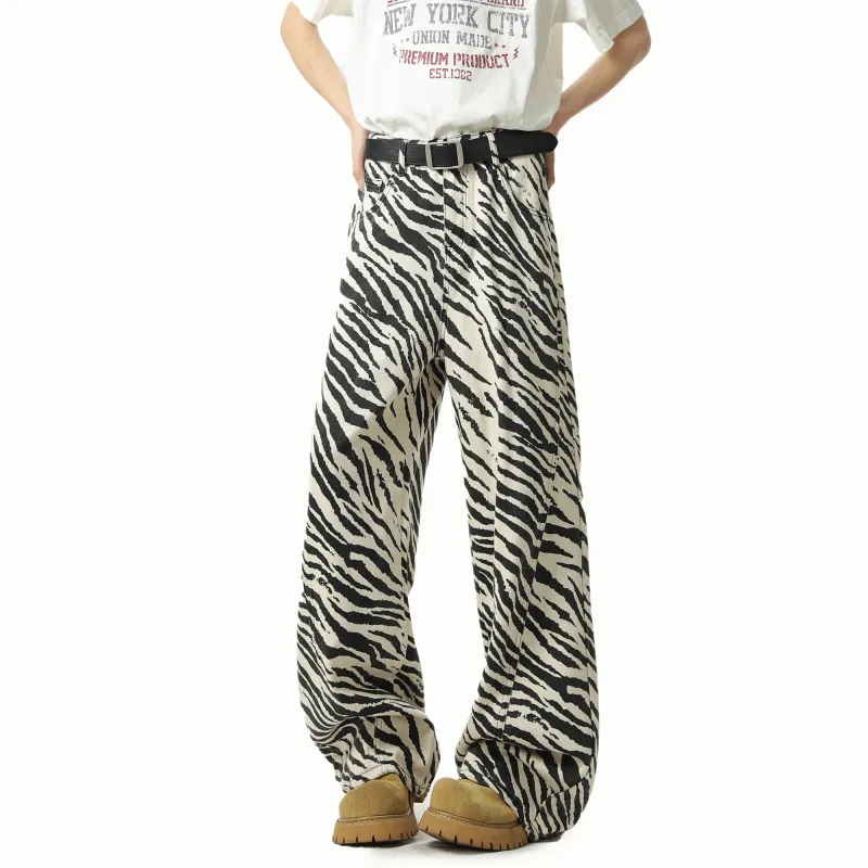 HOKLV Jeans Unisex White-3