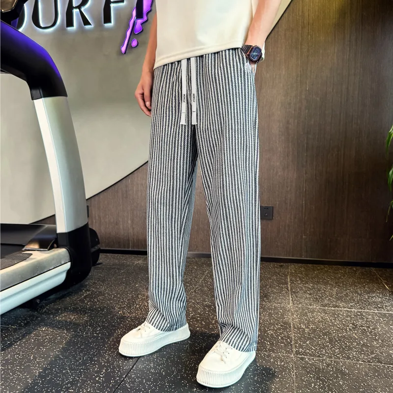 HOKLV Casual Pants Unisex Black-3