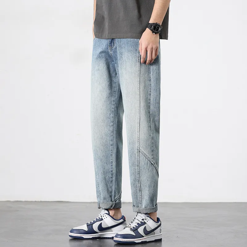 HOKLV Jeans Unisex Blue-3