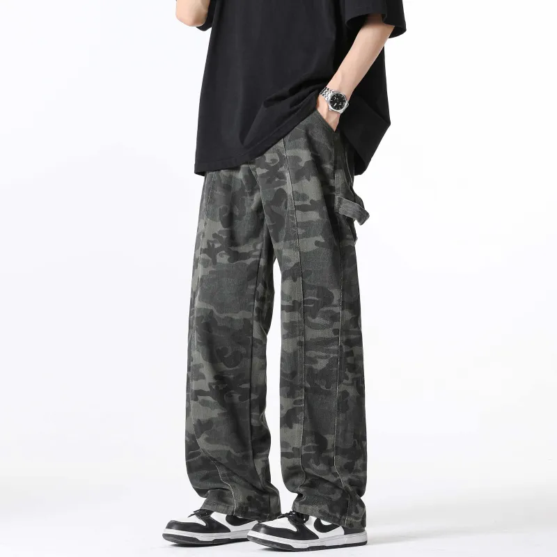 HOKLV Jeans Unisex Camouflage-6