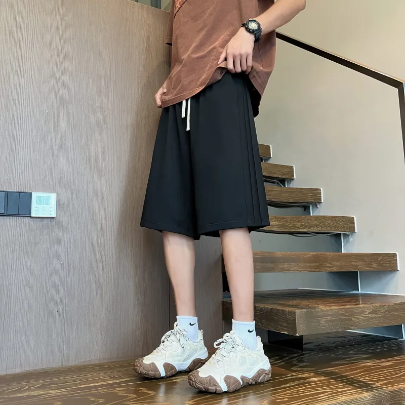 HOKLV Casual Shorts Unisex Black-2
