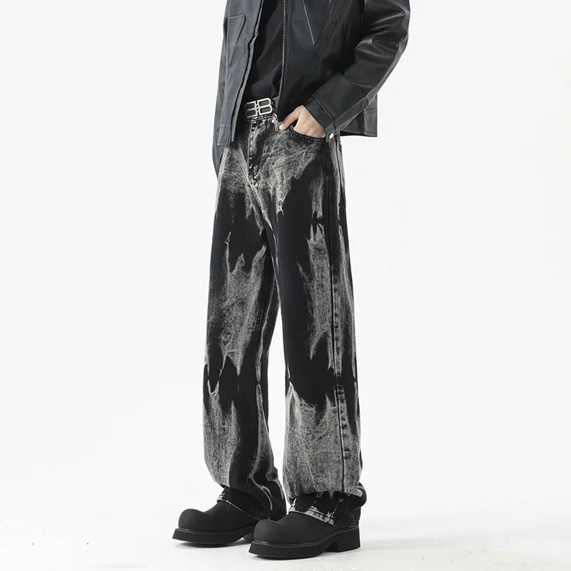 HOKLV Jeans Unisex Black-5