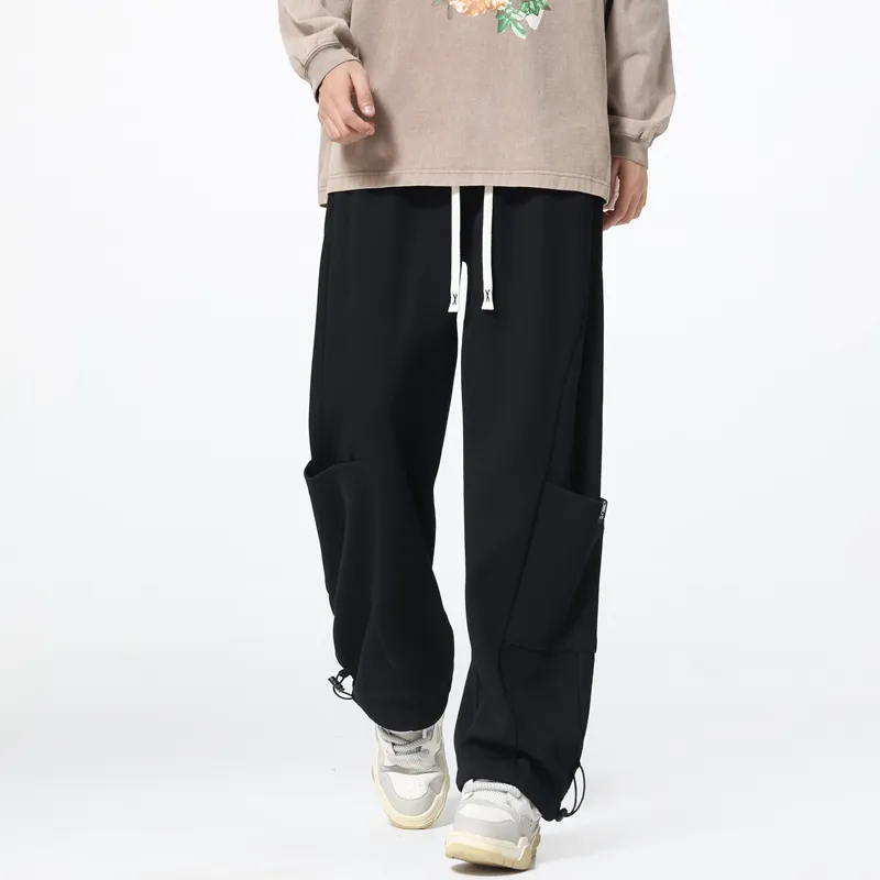 HOKLV Casual Pants Unisex White-17