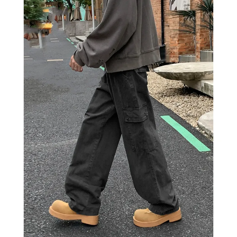 HOKLV Jeans Unisex Gray-3
