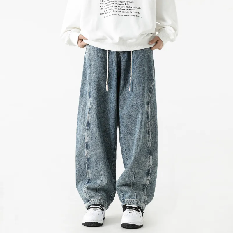 HOKLV Jeans Unisex Blue-2