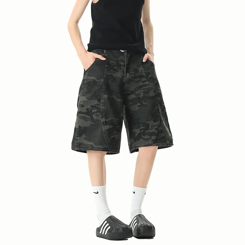 HOKLV Cargo Shorts Unisex Camouflage-4