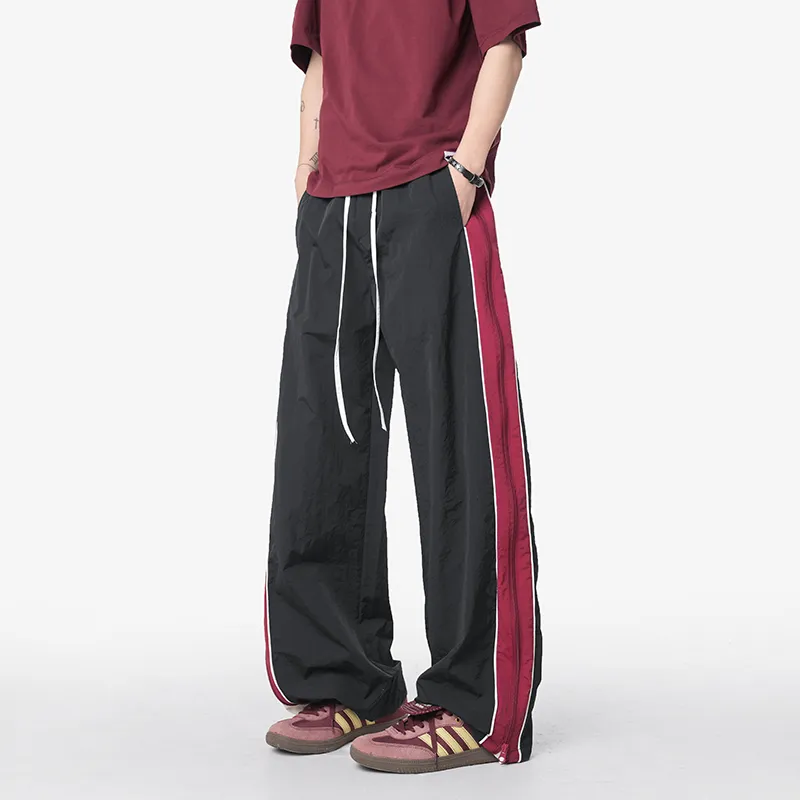 HOKLV Casual Pants Unisex Black-3