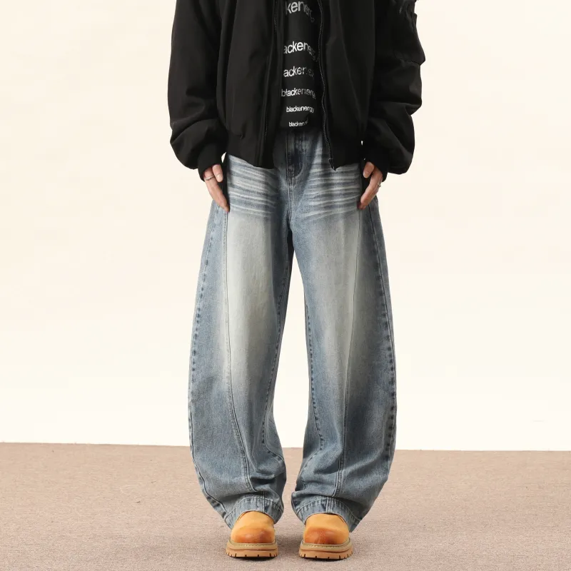 HOKLV Jeans Unisex Sky Blue-2