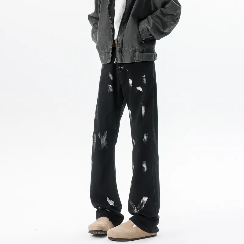HOKLV Jeans Unisex Black-5