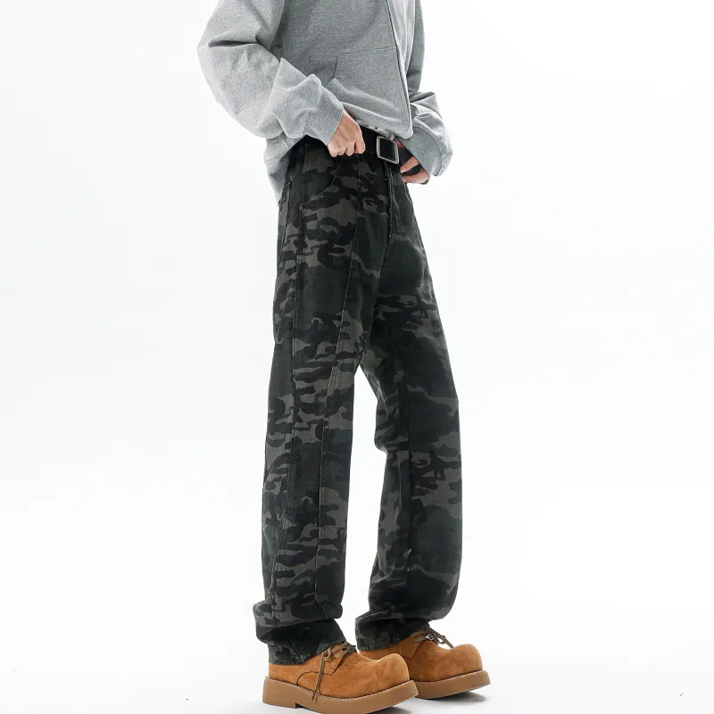 HOKLV Jeans Unisex Army Green-5