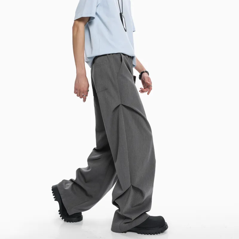 HOKLV Casual Pants Unisex White-10