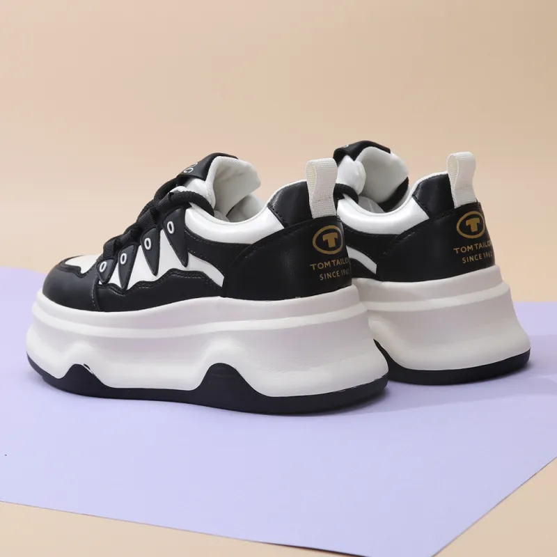 TOM TAILOR Cool Black & White Fashion Athletic Shoes Low Top Skateboard Shoes Women's-3