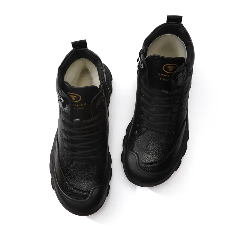 TOM TAILOR Cool Black Urban Techwear Boots Thermal Snow Boots Men's-5