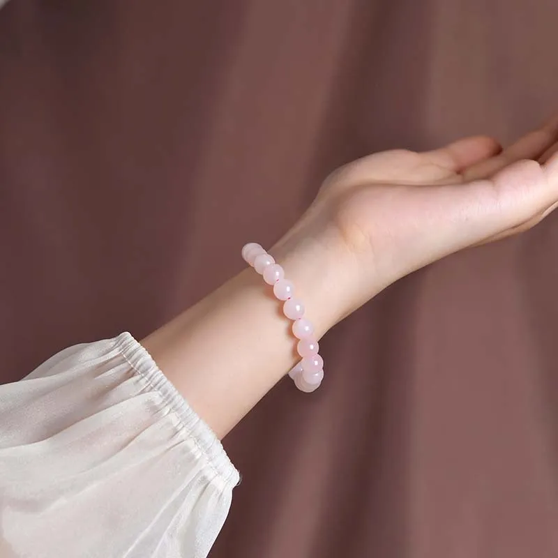 Lingfei Hetian Jade Bracelets Dusty Pink Women's-3