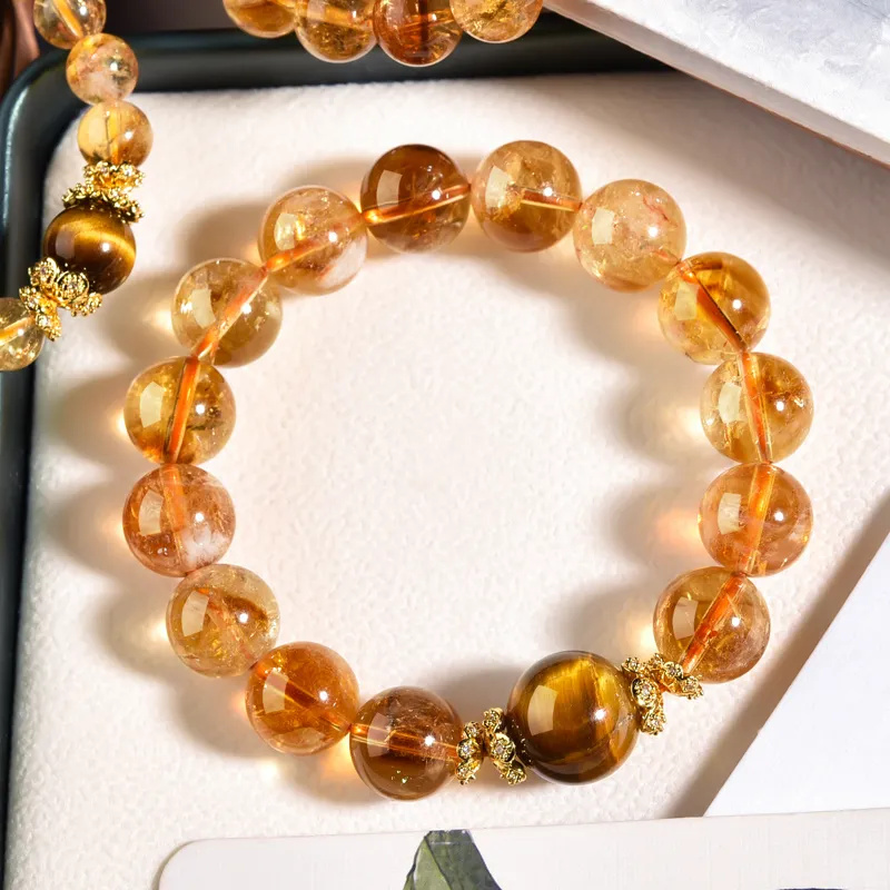 Lingfei Natural Citrine Bracelets Unisex-3