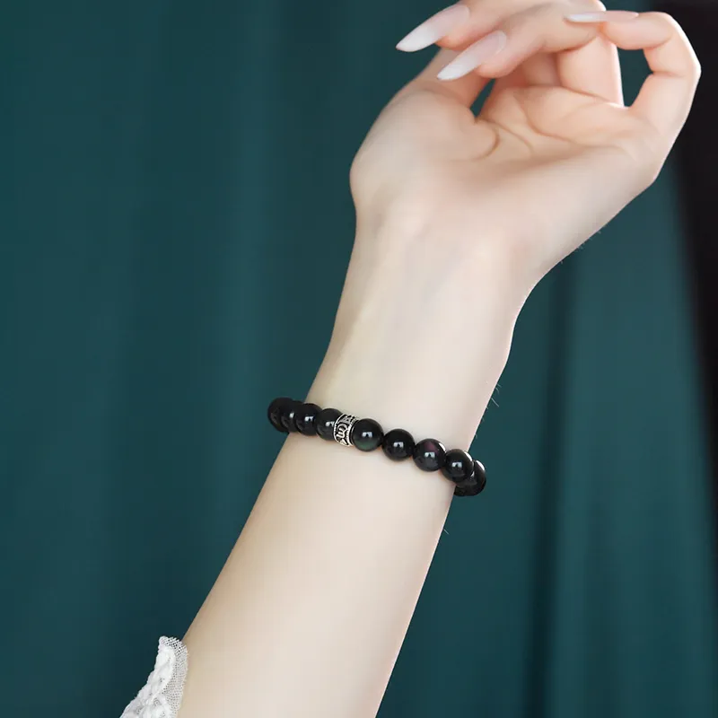 Lingfei Obsidian Jade Bracelets Unisex-11