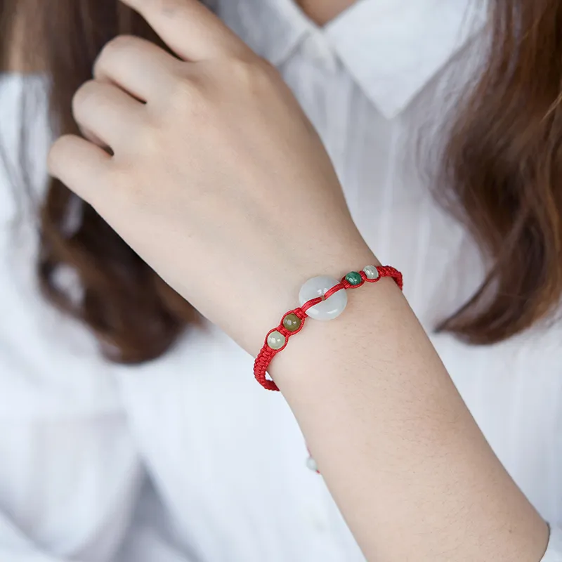 Lingfei Bean Type Jadeite Bracelets Women's-4