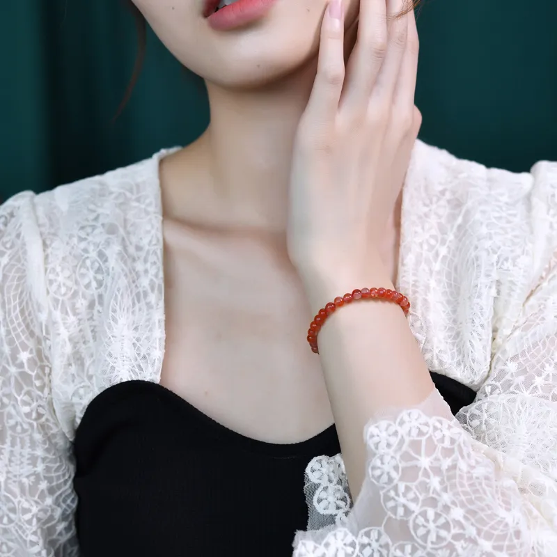 Lingfei South Red Agate Bracelets Women's-4