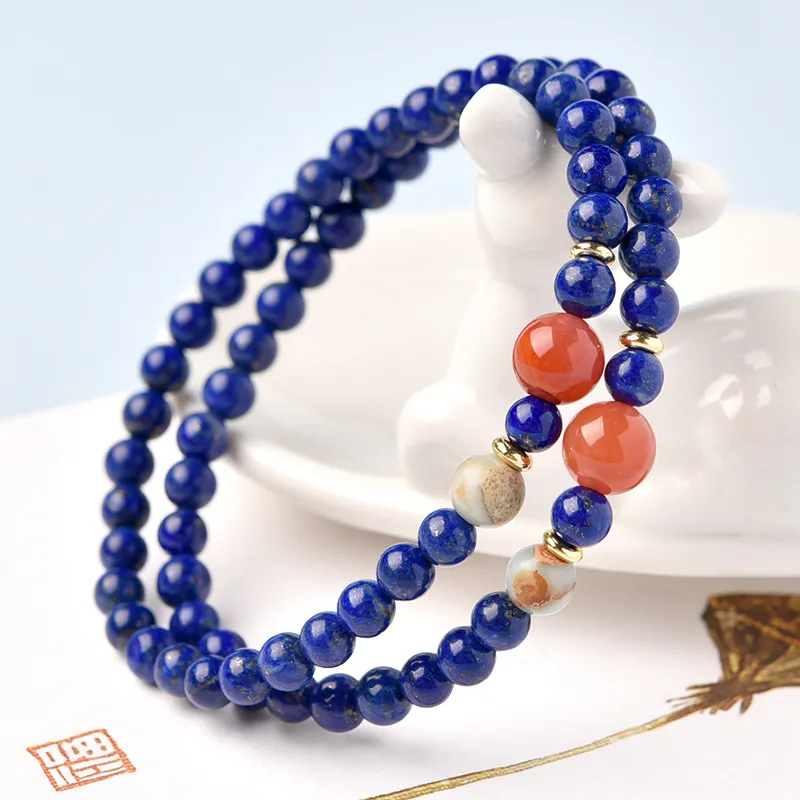 Lingfei Lapis Lazuli Bracelets Women's-4